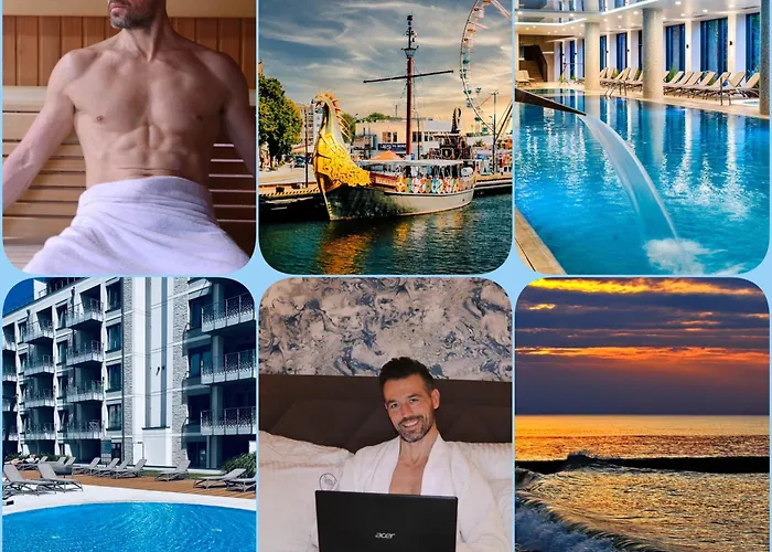 Nadmorskie Tarasy Pink&Blue Z Prywatnym Tarasem Basen Kryty&Zewnetrzny Infinity Silownia Sala Zabaw
